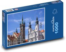 Klatovy - kostel, Česká republika Puzzle 1000 dílků - 60 x 46 cm