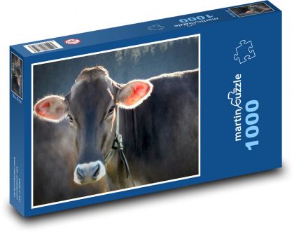 Kráva - dobytek, farma - Puzzle 1000 dílků, rozměr 60x46 cm