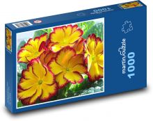 Primulka - papagáj, kvet Puzzle 1000 dielikov - 60 x 46 cm 