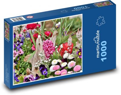 Hyacint - jarní květina, zahrada - Puzzle 1000 dílků, rozměr 60x46 cm