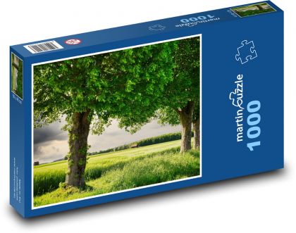 Weizenfeld - Bäume, Natur - Puzzle - 1000 Teile