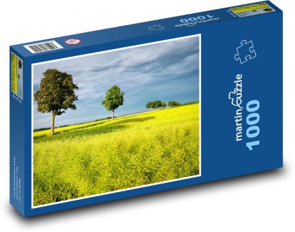 Repkové pole - príroda, stromy - Puzzle 1000 dielikov, rozmer 60x46 cm