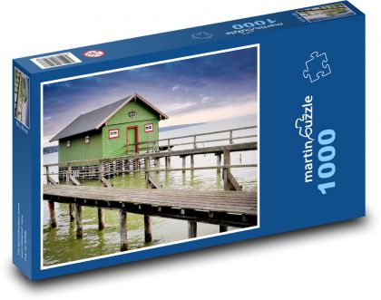 Loděnice - jezero, Německo - Puzzle 1000 dílků, rozměr 60x46 cm