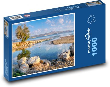 Laguna - příroda, Kréta - Puzzle 1000 dílků, rozměr 60x46 cm