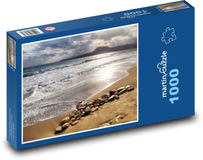 Kréta - Řecko, pláž  - Puzzle 1000 dílků, rozměr 60x46 cm