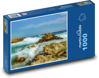 Skalnaté pobřeží - moře, oceán - Puzzle 1000 dílků, rozměr 60x46 cm