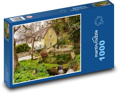 Dům - chalupa, venkov - Puzzle 1000 dílků, rozměr 60x46 cm