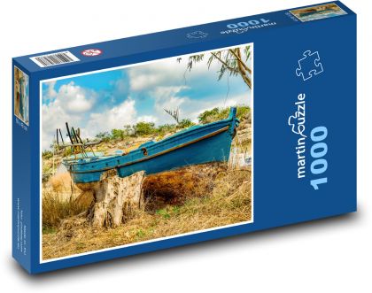 Rybárska loď - vrak, hrdza - Puzzle 1000 dielikov, rozmer 60x46 cm