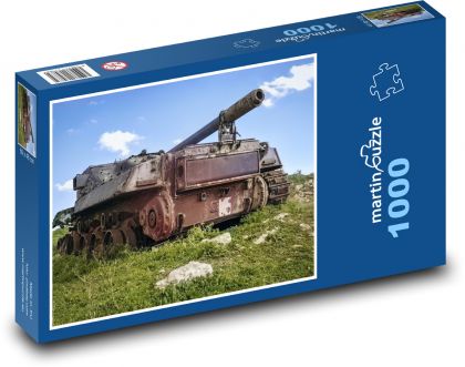 Zardzewiały czołg - opuszczony, armia - Puzzle 1000 elementów, rozmiar 60x46 cm