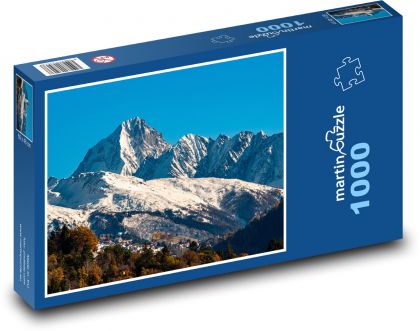 Alpy - hory, vesnice - puzzle 1000 dílků