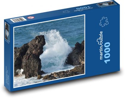 Pláž - vlna, moře - Puzzle 1000 dílků, rozměr 60x46 cm