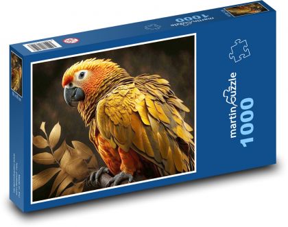Papuga - ptak, zwierzę - Puzzle 1000 elementów, rozmiar 60x46 cm