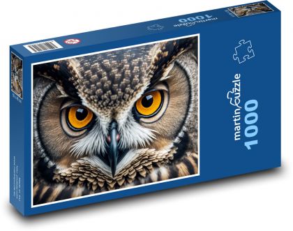 Sova - vták, zviera - Puzzle 1000 dielikov, rozmer 60x46 cm