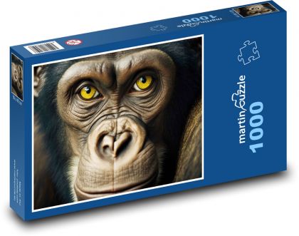 Opice - zvířecí portrét, oči - Puzzle 1000 dílků, rozměr 60x46 cm