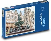 Hamburg - Ratusz, Fontanna Puzzle 1000 elementów - 60x46 cm
