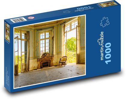 Salón - izba, izba - Puzzle 1000 dielikov, rozmer 60x46 cm