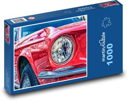 Ford Mustang - červené auto, vozidlo - Puzzle 1000 dielikov, rozmer 60x46 cm