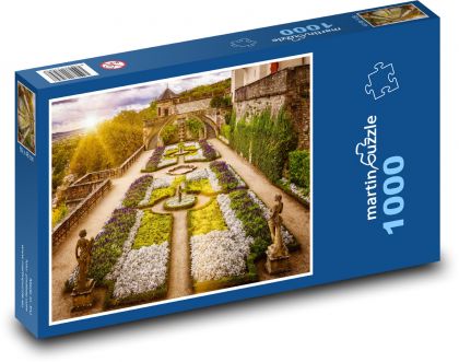 Zahrada - park, květiny - Puzzle 1000 dílků, rozměr 60x46 cm