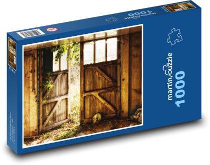 Brána - dveře, vstup - Puzzle 1000 dílků, rozměr 60x46 cm