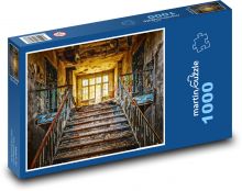 Opustené schody - dom, stavba Puzzle 1000 dielikov - 60 x 46 cm 