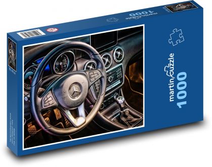Přístrojová deska - Mecedez Benz, auto - Puzzle 1000 dílků, rozměr 60x46 cm