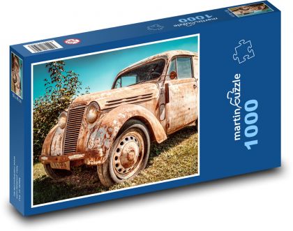 Auto - opustené, staré - Puzzle 1000 dielikov, rozmer 60x46 cm