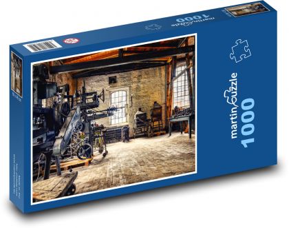 Retro dílna - továrna, výroba - Puzzle 1000 dílků, rozměr 60x46 cm