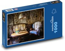 Wohnzimmer - Stühle, Zimmer Puzzle 1000 Teile - 60 x 46 cm