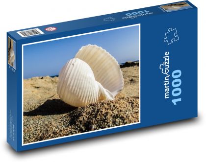 Muszla - plaża, muszla - Puzzle 1000 elementów, rozmiar 60x46 cm