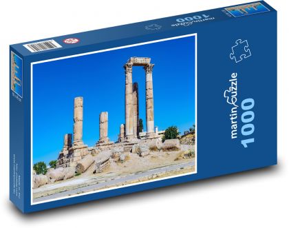Chrám Herkules - římský chrám, pilíře - Puzzle 1000 dílků, rozměr 60x46 cm