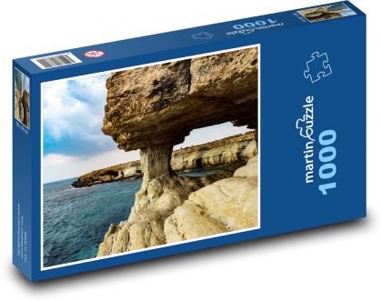Mořské jeskyně - skála, útes - Puzzle 1000 dílků, rozměr 60x46 cm
