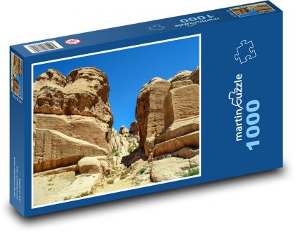 Roklina Al Siq - Jordánsko, kaňon - Puzzle 1000 dielikov, rozmer 60x46 cm