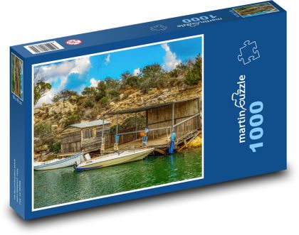 Fishing boats - cottage, nature - Puzzle 1000 pieces, size 60x46 cm 