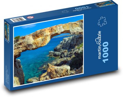Skała - morze, natura - Puzzle 1000 elementów, rozmiar 60x46 cm