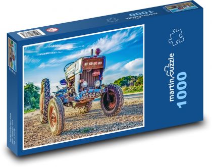 Starožitný traktor - poľnohospodárstvo, strojárstvo - Puzzle 1000 dielikov, rozmer 60x46 cm