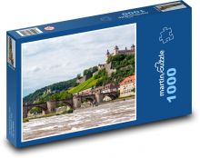 Německo - most, řeka Puzzle 1000 - 60x46 cm