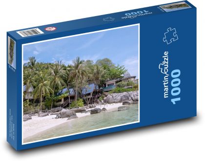 Thajsko -  Ko Nang Yuan, pláž - Puzzle 1000 dílků, rozměr 60x46 cm