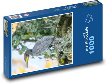 Kormorán - vták, voľne žijúce živočíchy - Puzzle 1000 dielikov, rozmer 60x46 cm