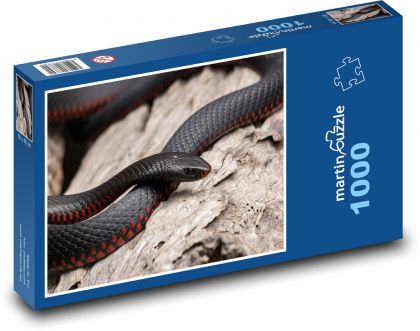 Černý had - plaz, zvíře - Puzzle 1000 dílků, rozměr 60x46 cm