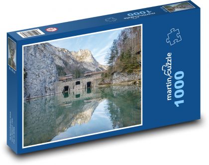 Hydroelectric power plant - mountains, Alps - Puzzle 1000 pieces, size 60x46 cm 
