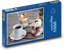 Zmrzlinový pohár - káva, dezert Puzzle 1000 dílků - 60 x 46 cm