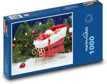 Christmas theme - christmas, sleigh Puzzle 1000 pieces - 60 x 46 cm 