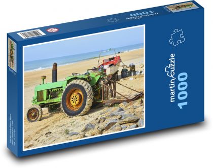 Starý traktor - more, veterán - Puzzle 1000 dielikov, rozmer 60x46 cm