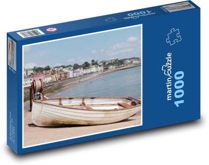 Loď - pobrežie, more - Puzzle 1000 dielikov, rozmer 60x46 cm