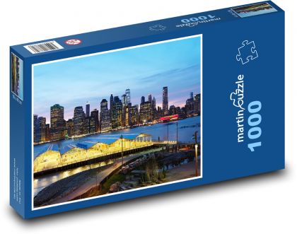 New York - Manhattan, noc - puzzle 1000 dílků