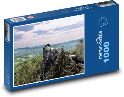 Děčín Felsen - Landschaft, Panorama - Puzzle - 1000 Teile