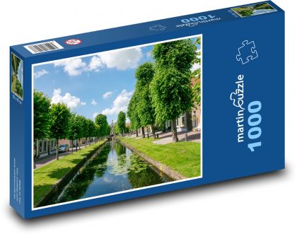 Kanal - Stadt, Park - Puzzle - 1000 Teile