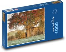 Drzewo - zima, krajobraz Puzzle 1000 elementów - 60x46 cm
