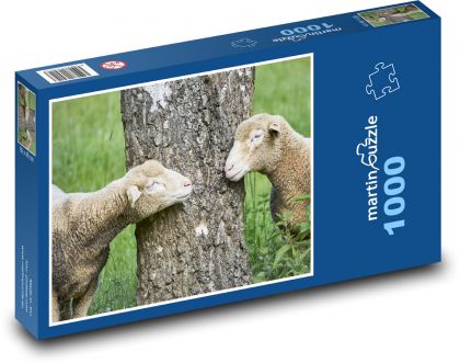 Schafe - Lämmer, Bäume - Puzzle - 1000 Teile
