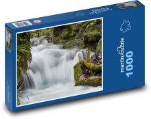 Voda - vodopád, příroda Puzzle 1000 dílků - 60 x 46 cm